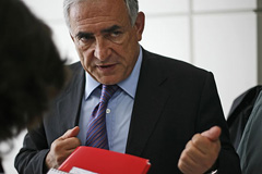 Grumpy Dominique Strauss-Kahn